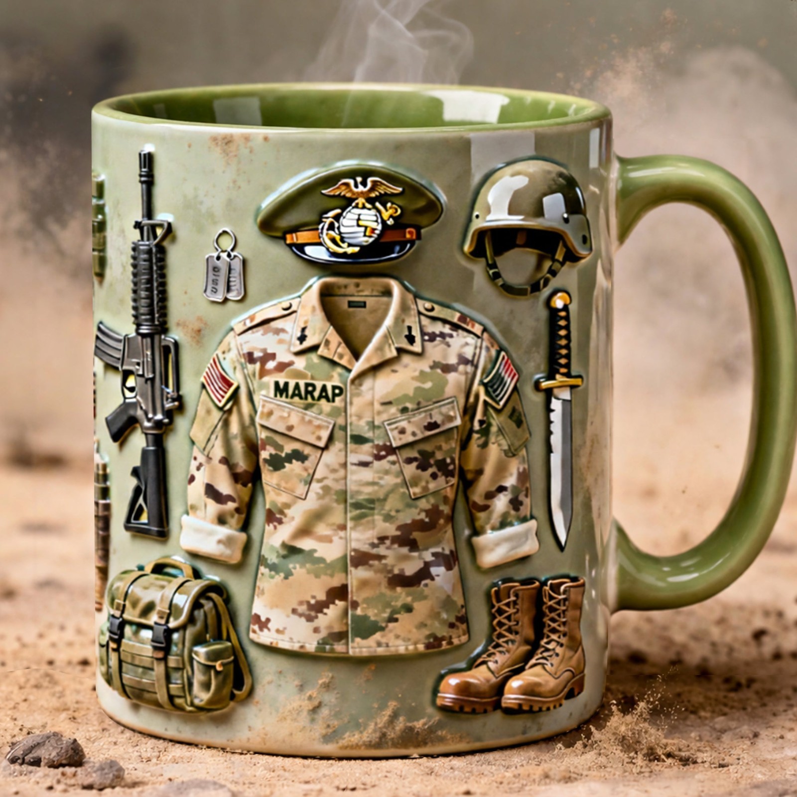 Uniform Mug Custom Name Army Soldier Coffee Mug Veteran Gift US Military Gear