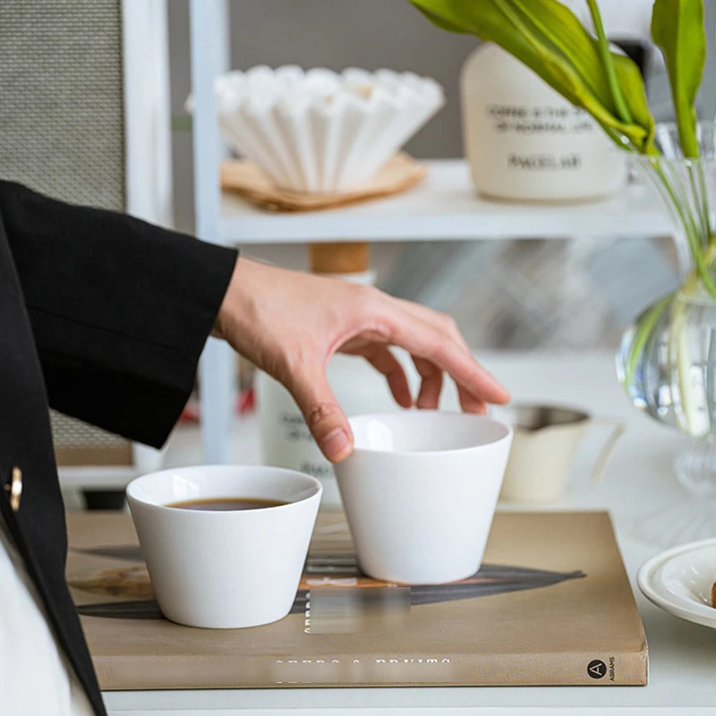 Ceramic Coffee Mug 200/250ML Minimalist Espresso Latte Cup Tea Mug Black White