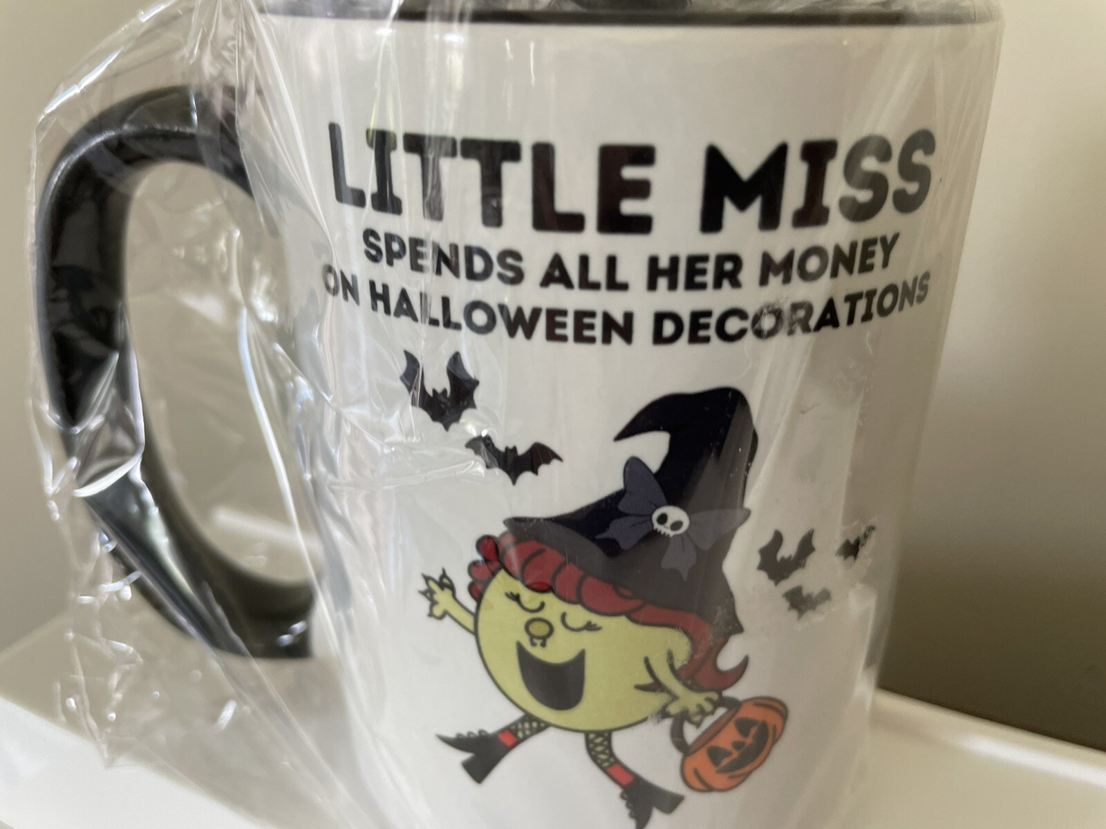 Little Miss “Spends All Her Money On Halloween Decorations” Mug~New!