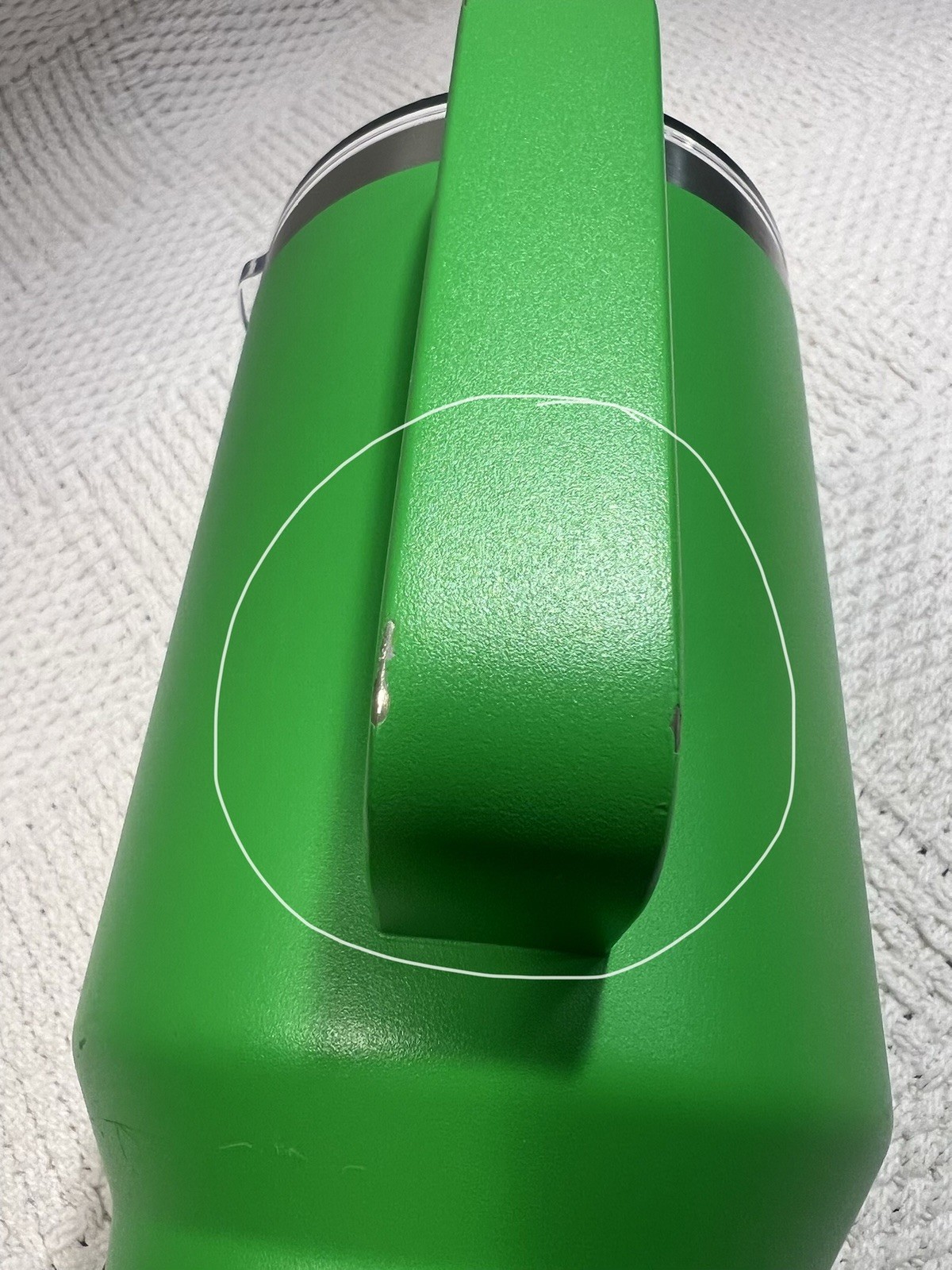 Yeti Rambler 42 oz Straw Mug Tumbler with Handle Canopy Green Stainless Steel.