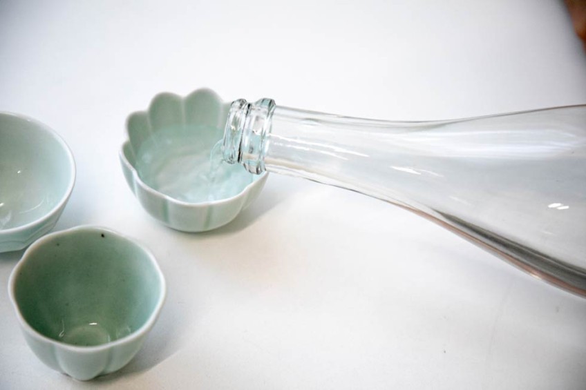 Korean Celadon Tea Cup Set of 3 (Traditional Goryeo Style Ceramic Gift)