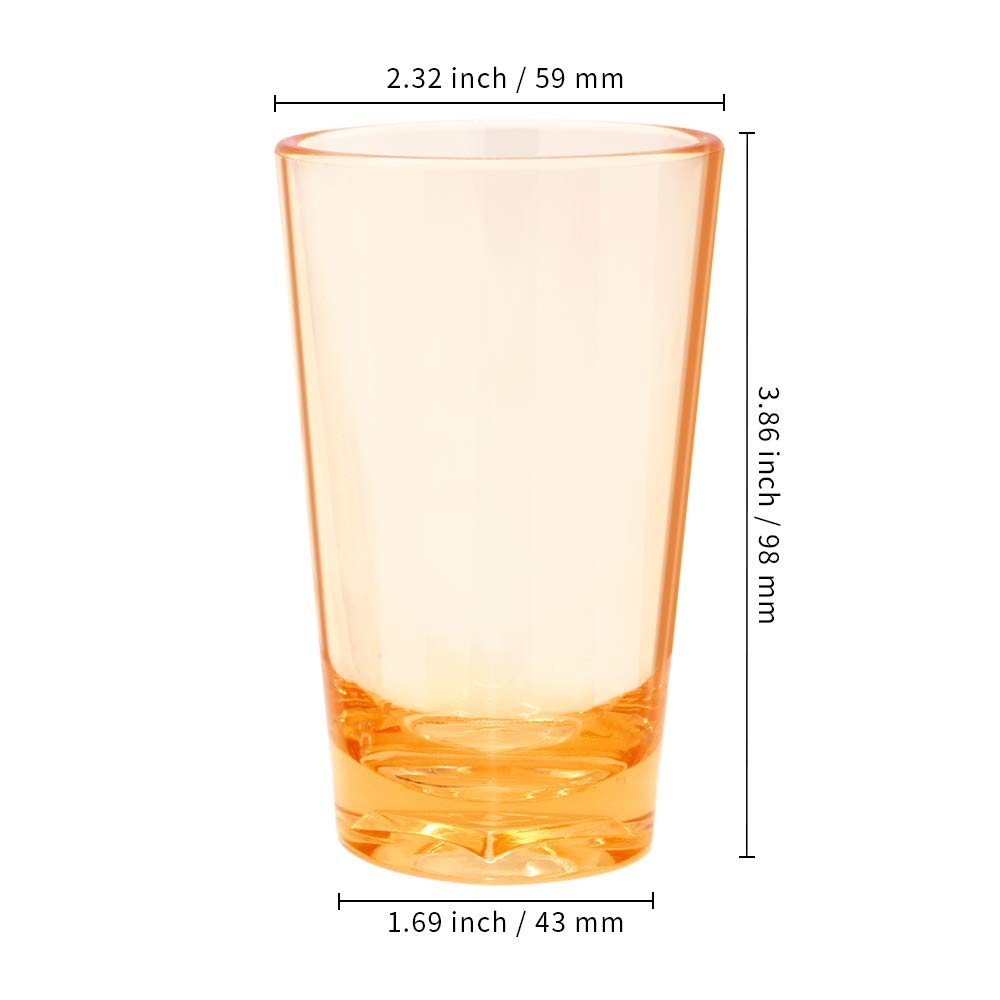 Unbreakable Drinking Glasses, 5 Oz Plastic Tumblers Cups Set of 6 in 3 Assort