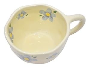 8.5 oz Elegant Floral Ceramic Mug Coffee Cup with Flower Decorations, 250ml