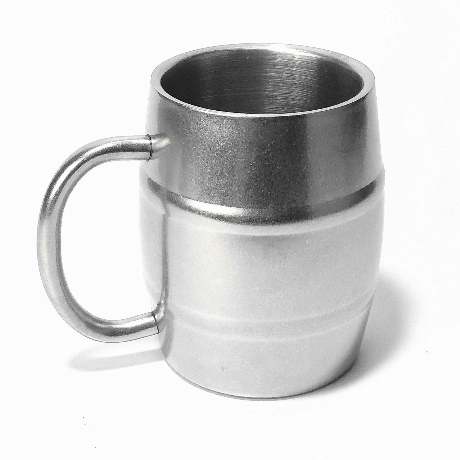 Stainless Steel Beer Mug Double Wall Coffee Cup Milk Mug 300ml Handle