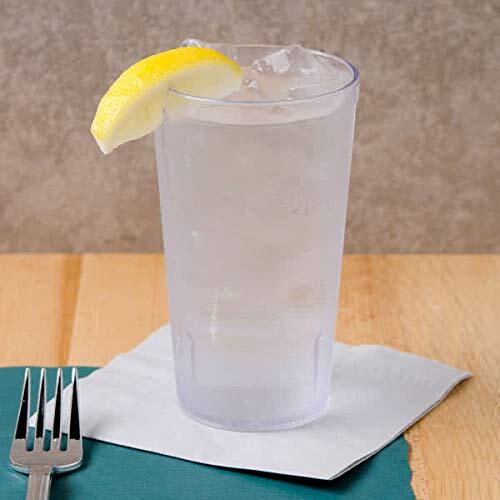 6616-1-CL-EC Heavy-Duty Plastic Restaurant Tumblers, 16 Ounce, Clear (Set of 4)