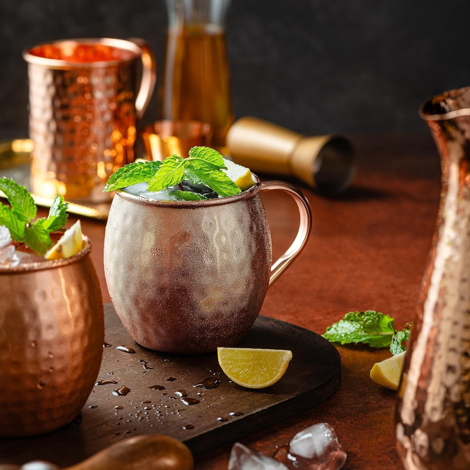 Moscow Mule Mugs – Set of 4-100% Pure Copper Mugs Large 16 oz – Food Safe – …