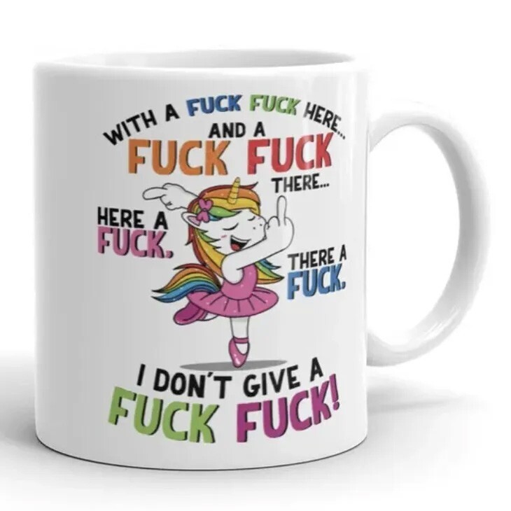 I Don’t Give A F*** Unicorn – Funny Ceramic Coffee Mug – 11oz or 15oz Cup