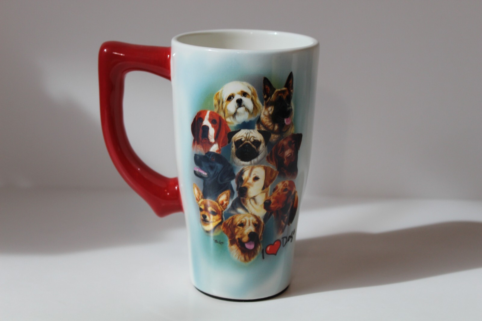 Spoontiques I Love Dogs 16 oz Ceramic Coffee Mug w/ Non-Skid Botttom