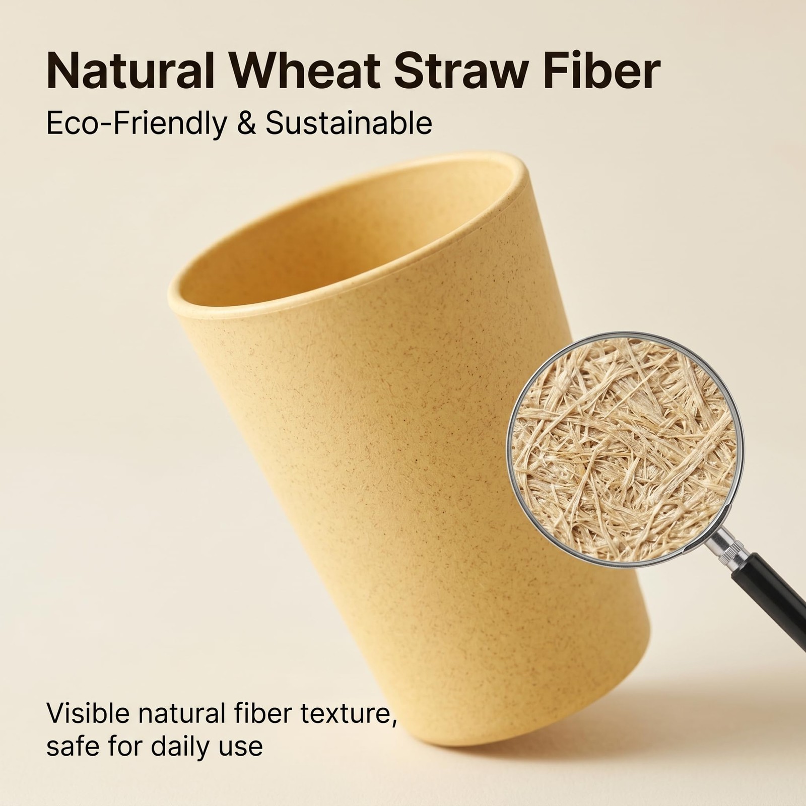 12 Pack Premium Wheat Straw Cups, 6 Pcs 20 oz & 6 Pcs 10 oz Unbreakable Drink…