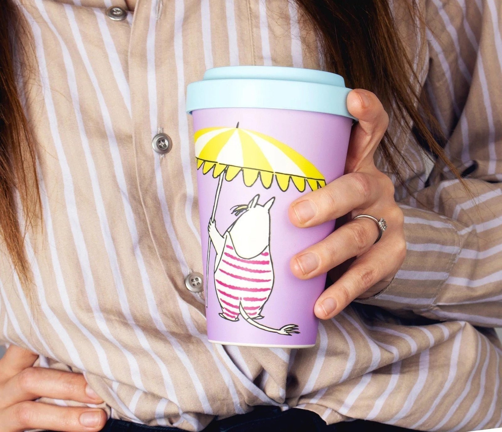 Moomin Snorkmaiden at the Beach Take-Away Mug | Lavender | 15.2 fl oz Licensed