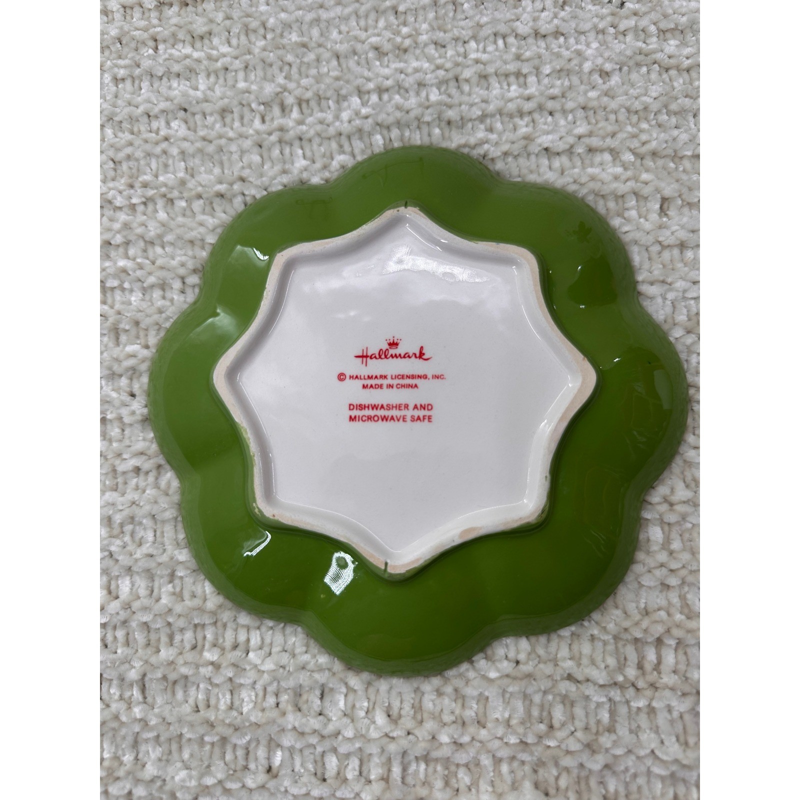 Wondershop Gingerbread Mug Hallmark Plate Set Christmas Oh Snap Green White 2pc