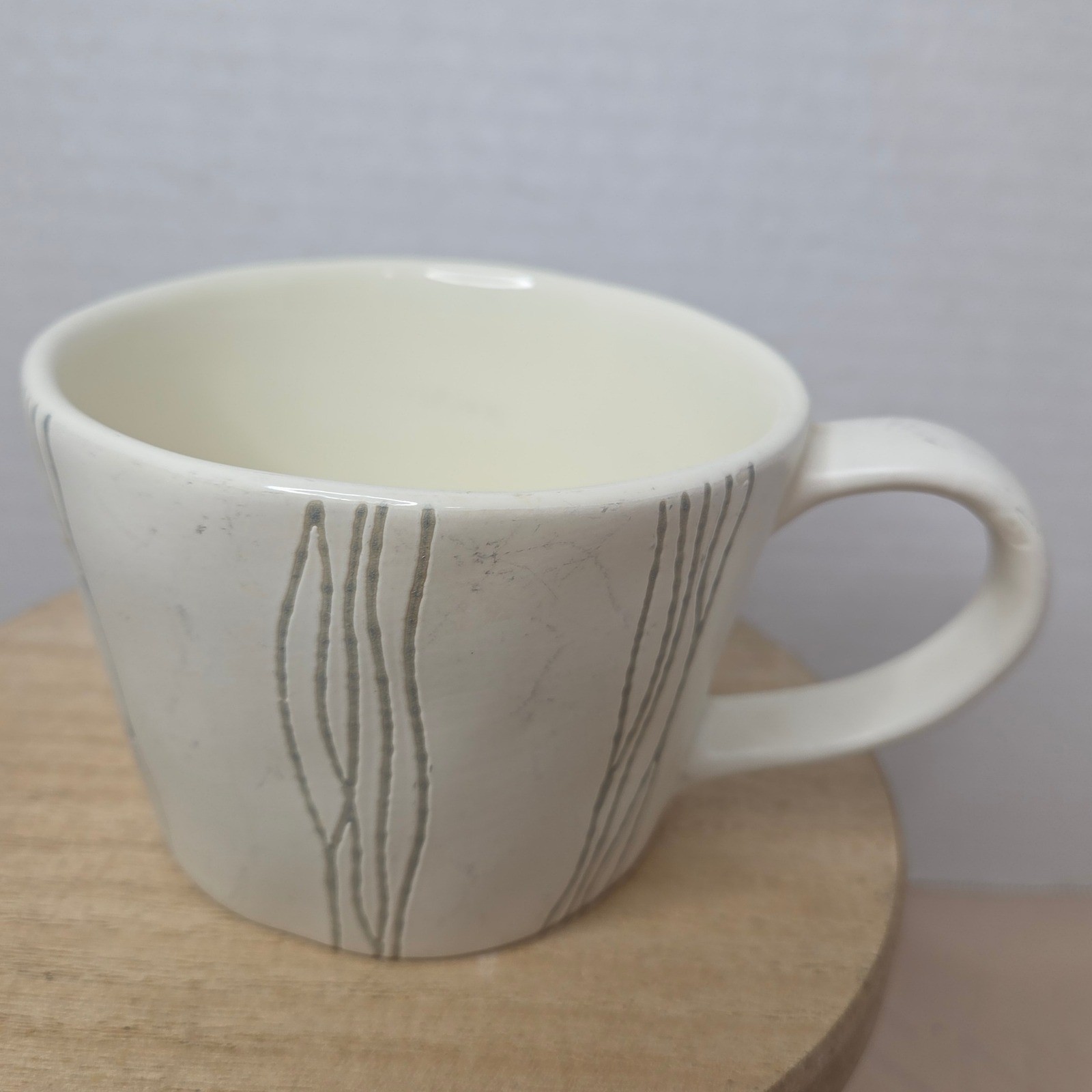 Potter’s Studio Modern Farmhouse Style Mug Cream Tree Bark Coffee Cup
