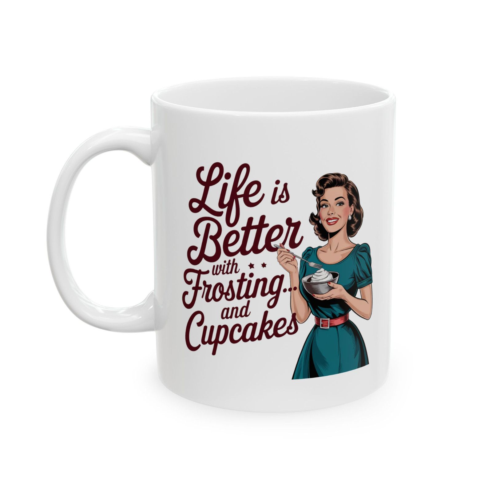 Life Is Better With Frosting Cupcake Mug Funny Baking Gift