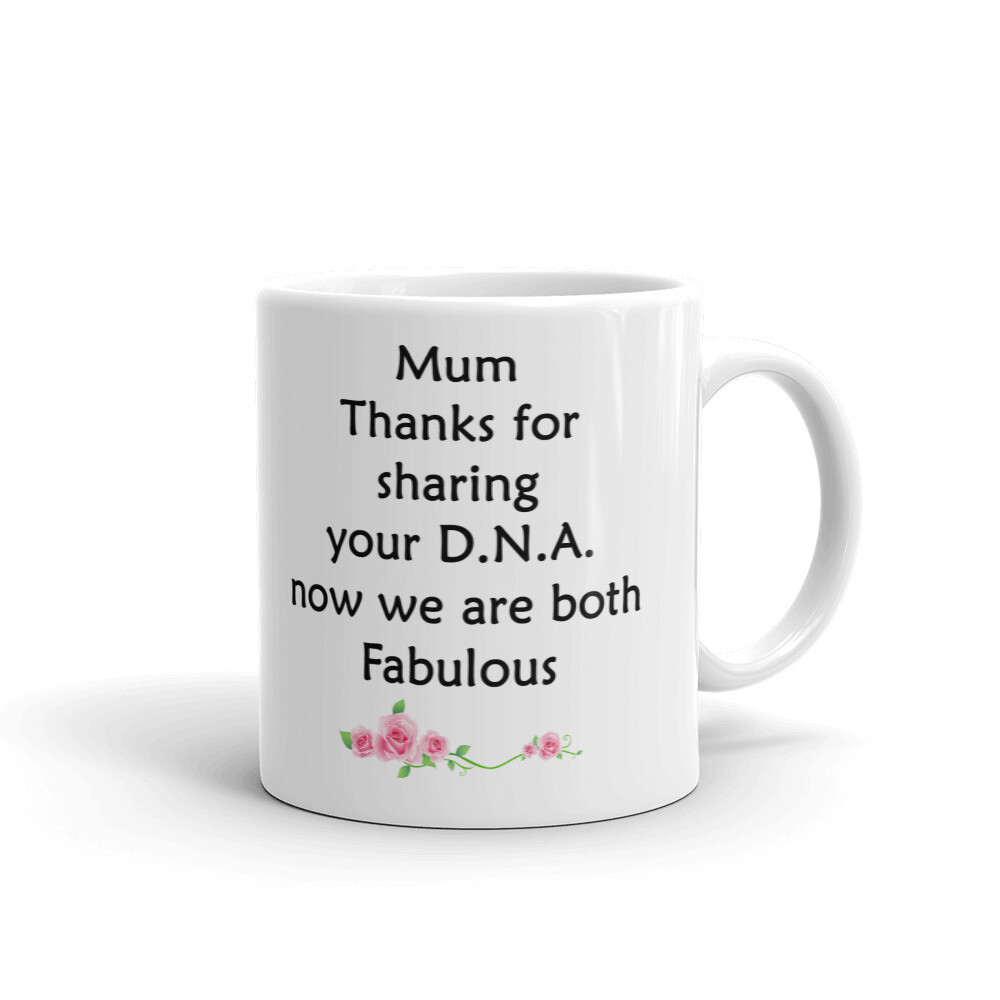 Mum Thanks For Sharing Your D.N.A Coffee Tea Ceramic Mug Office Work Cup Gift