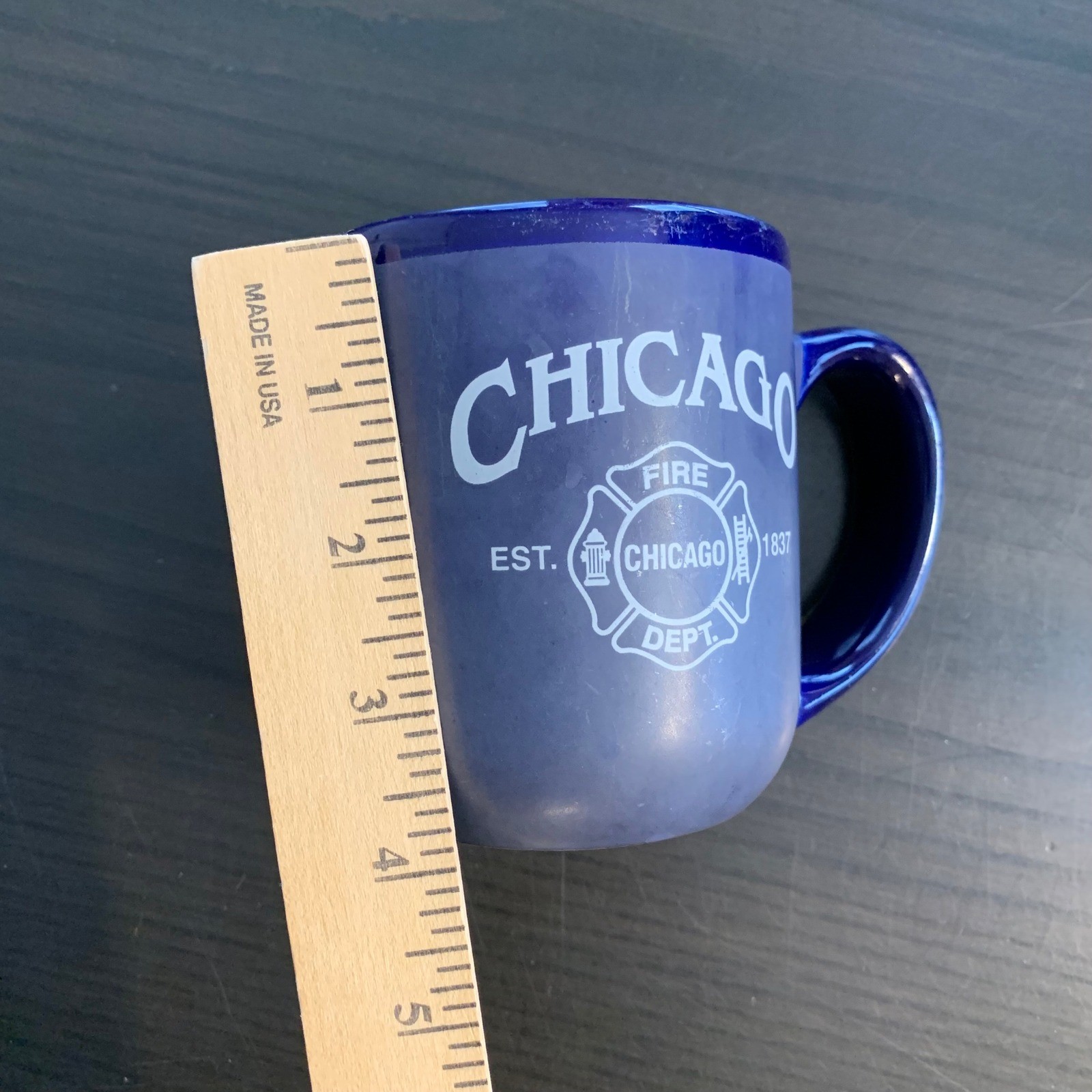 Chicago Fire Department Ceramic Coffee Mug Blue EST 1837 Emblem