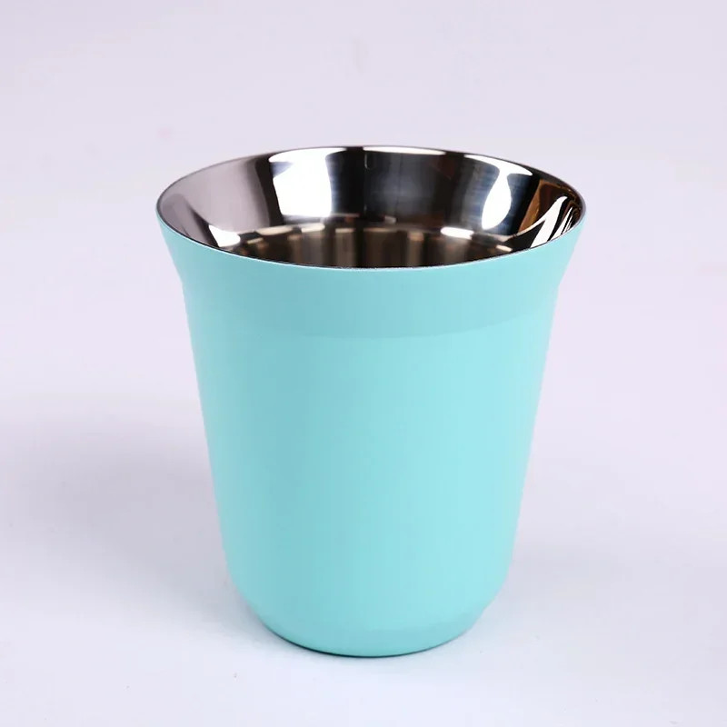 80ML160ML Espresso Mugs 304 Stainless Steel Coffee Cups Insulated Double Wall Di