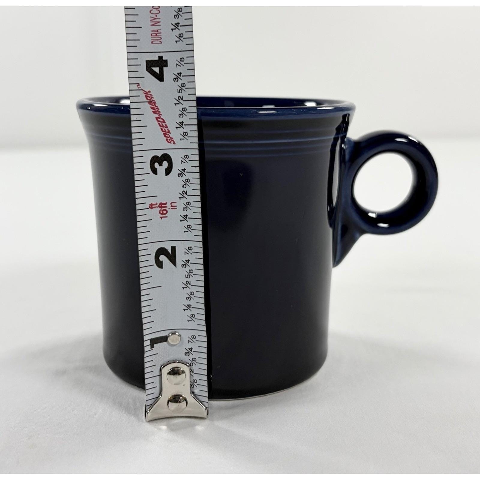 Fiestaware Cobalt Blue Ring Handle Coffee Mug 10 oz Tea Cup Homer Laughlin USA