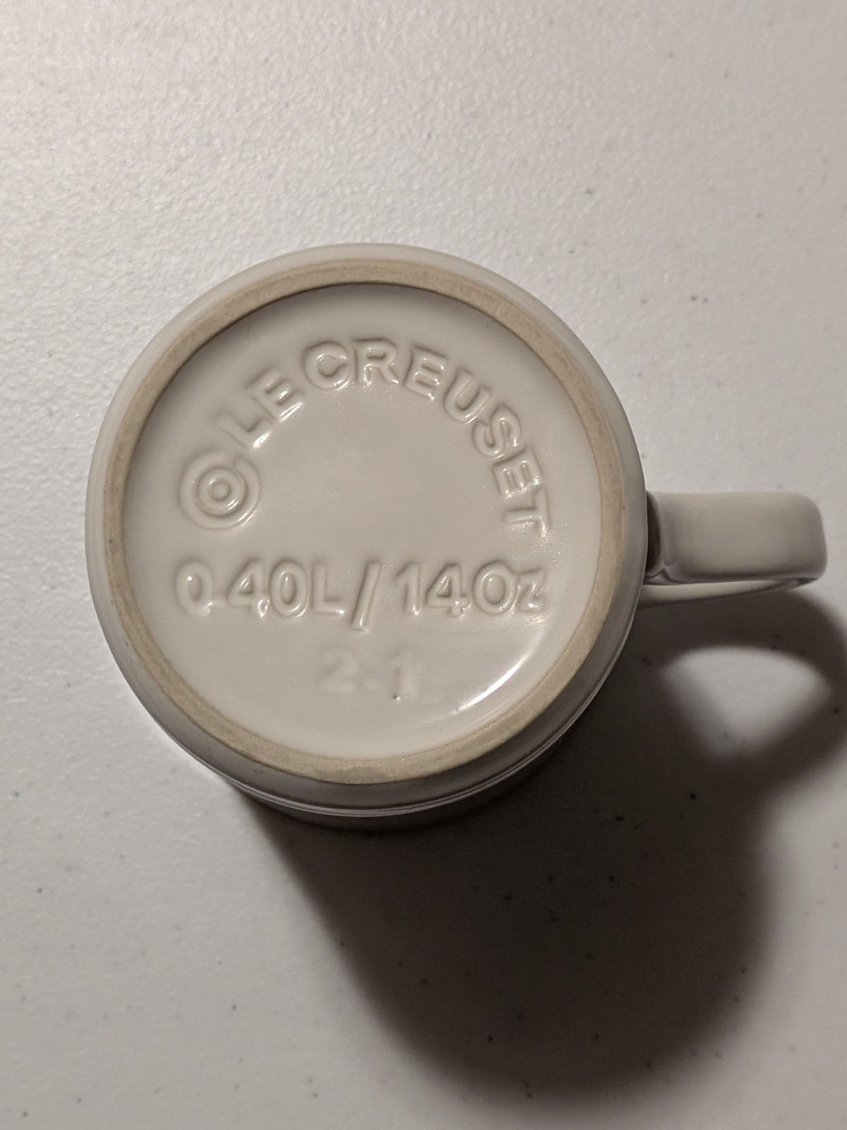 Le Creuset Stoneware – Zodiac Virgo White & Yellow 14oz Coffee Mug
