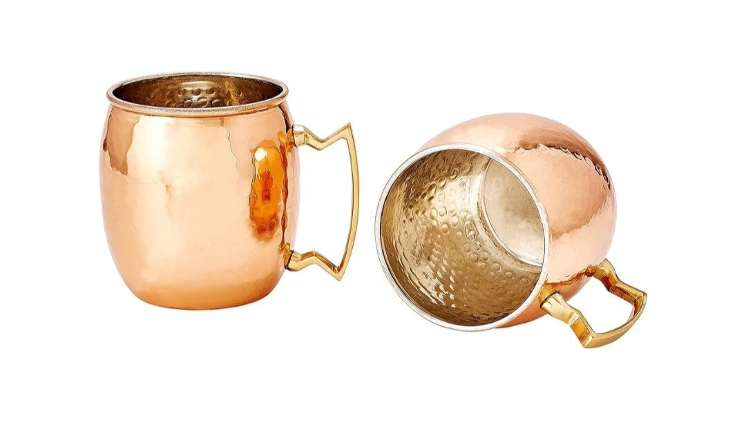 Old Dutch 16-Oz. Monogrammed Solid Copper Moscow Mule Mug, New with box