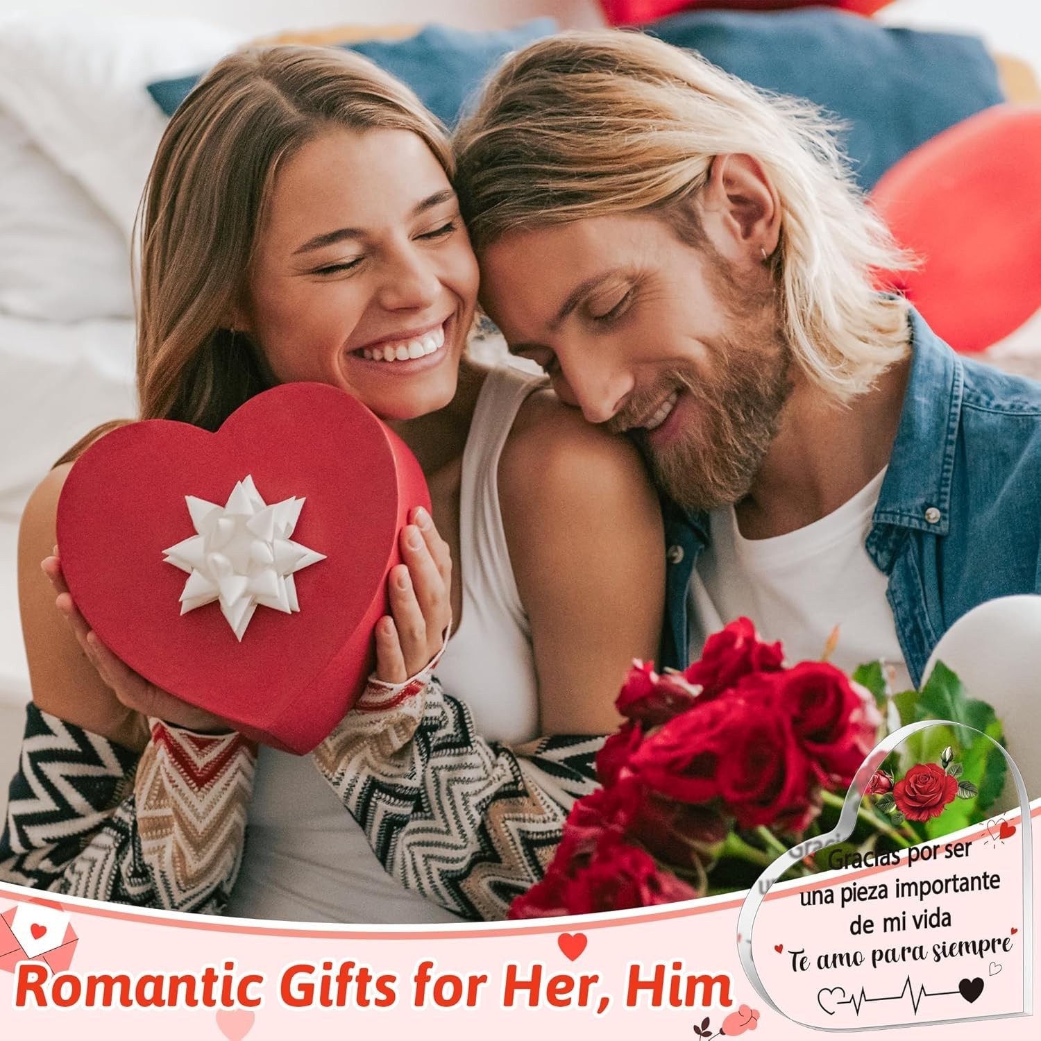 Yopyame Spanish Romantic Acrylic Gifts – Wedding Anniversary I Love You Clear