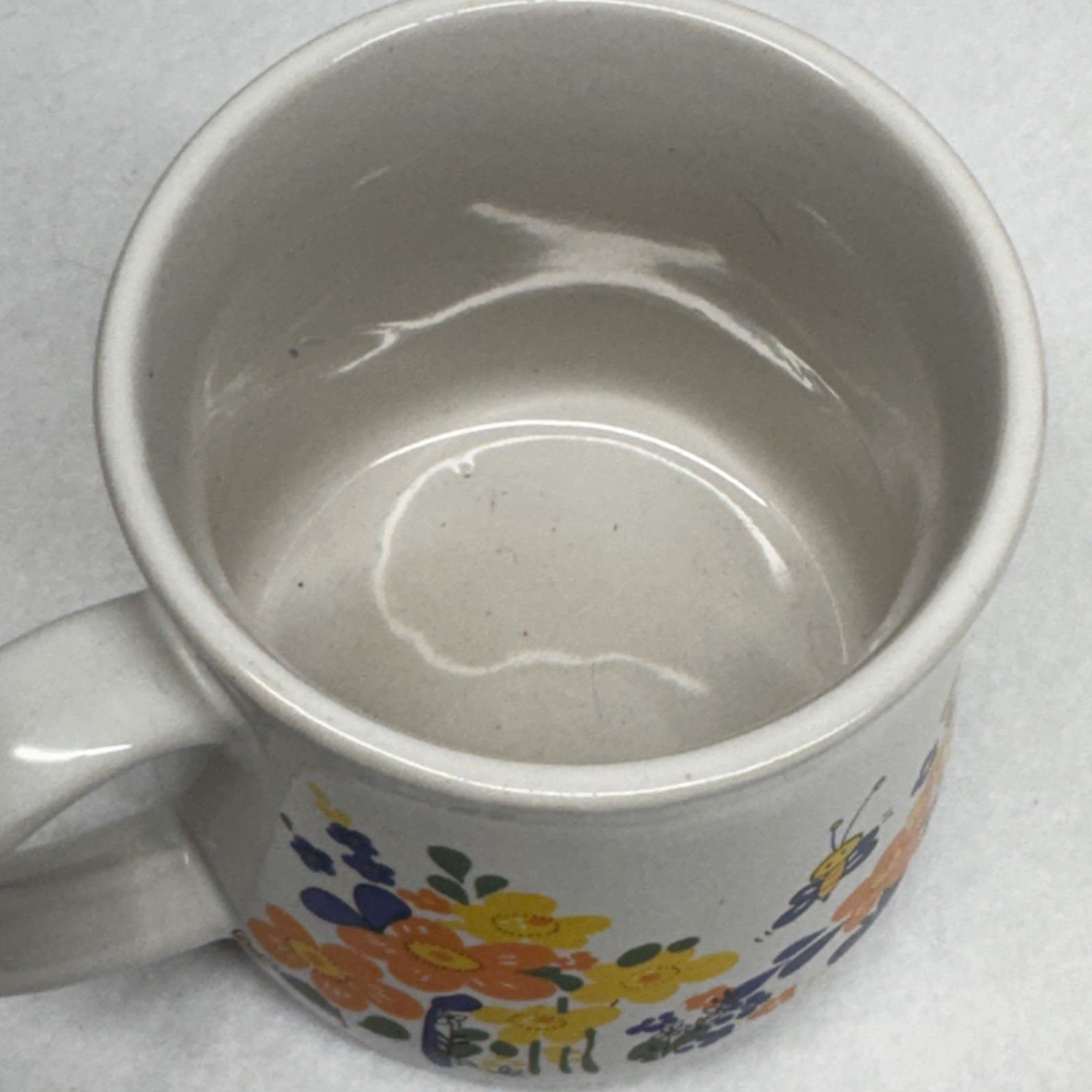 Unbranded Sisters Floral Coffee Mug Women OS White Retro Bumblebee Cottagecore