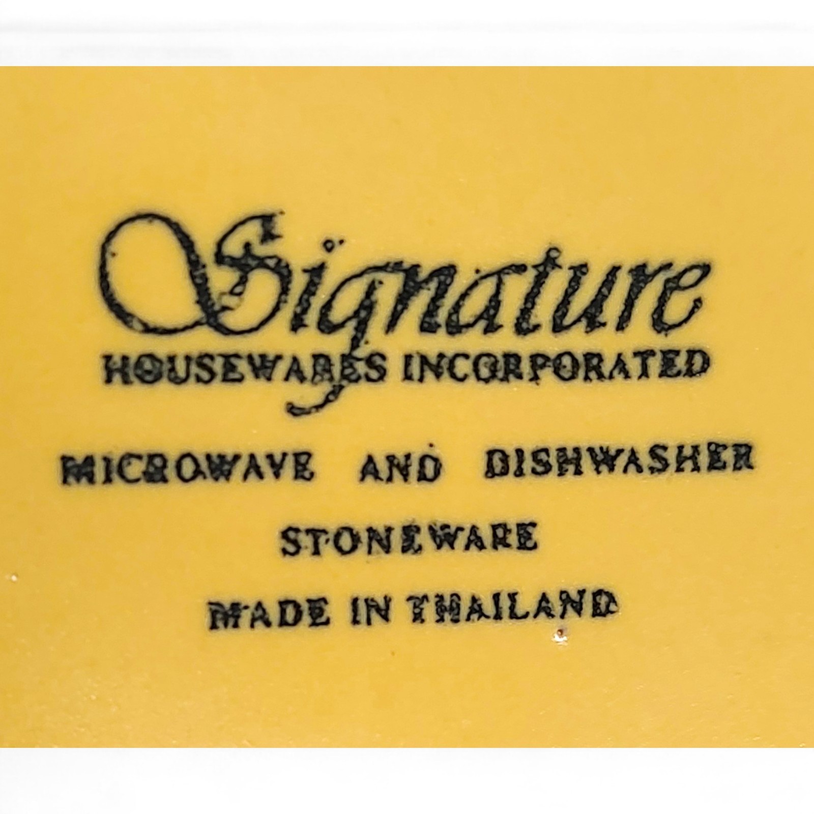 Signature Housewares 4pc Set Golden Yellow Tall Coffee Cups Mugs 16 oz Thailand