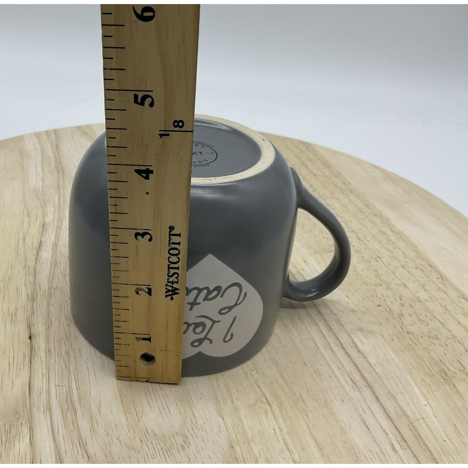 Market Finds I Love Cats Mug Ceramic Gray Heart Microwave Dishwasher Safe Cup