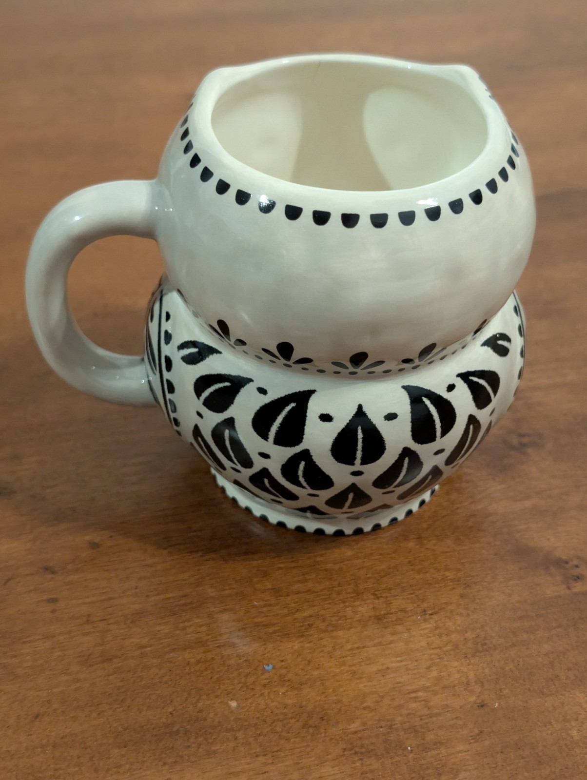 Natural Life Ceramic Owl Figural Novelty Mug Black White MUG369 Animals