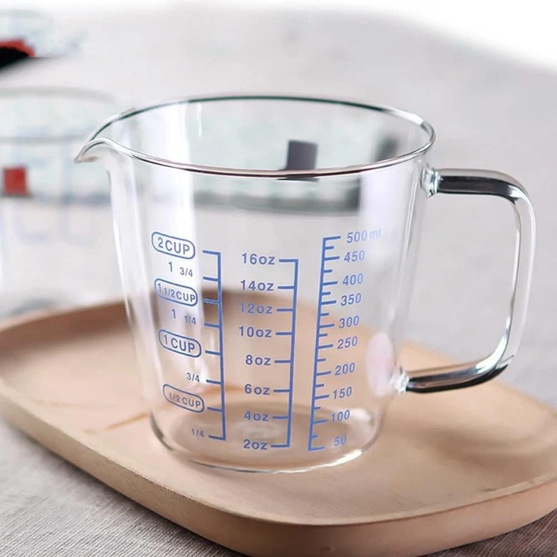 250ml Heat-resisting Glass Measuring Cup Milk Scale Microwave Measure Jug