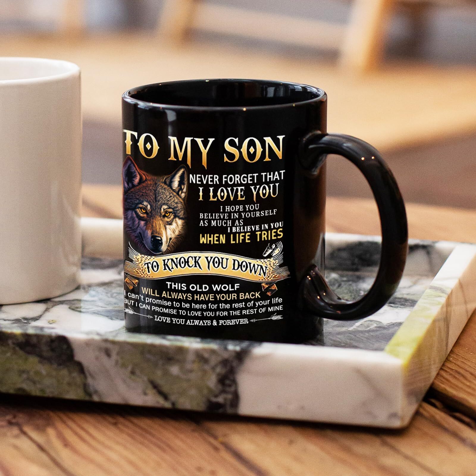 Christmas Gifts For Son Mug 11 Oz To My Son Gifts Wolf Mug From Mom Dad Son Birt