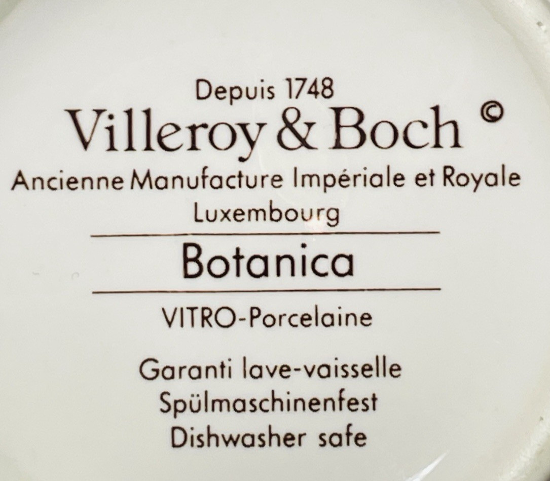 Depuis 1748 Villeroy & Boch Botanica VITRO-Porcelain Coffee/Tea Mug/Cup.
