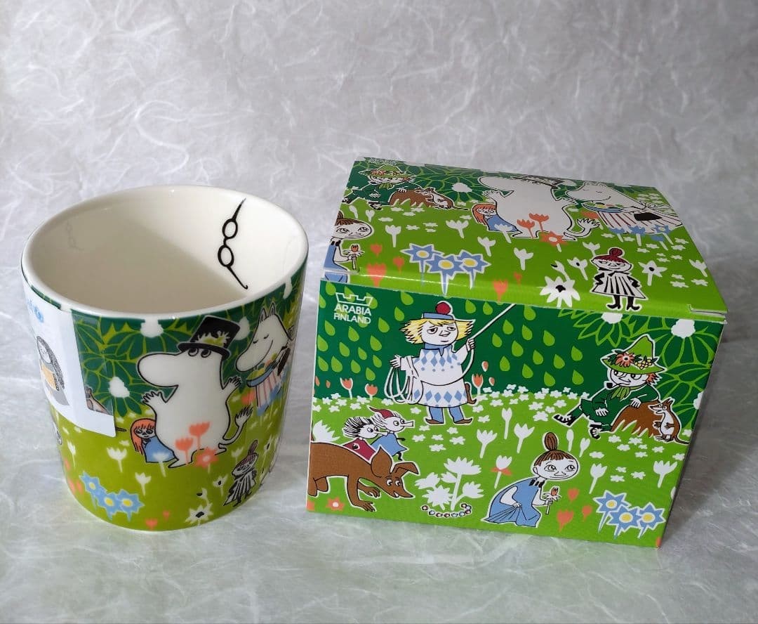 Arabia Moomin Mug Tove Jansson 100th Birthday Glasses Included