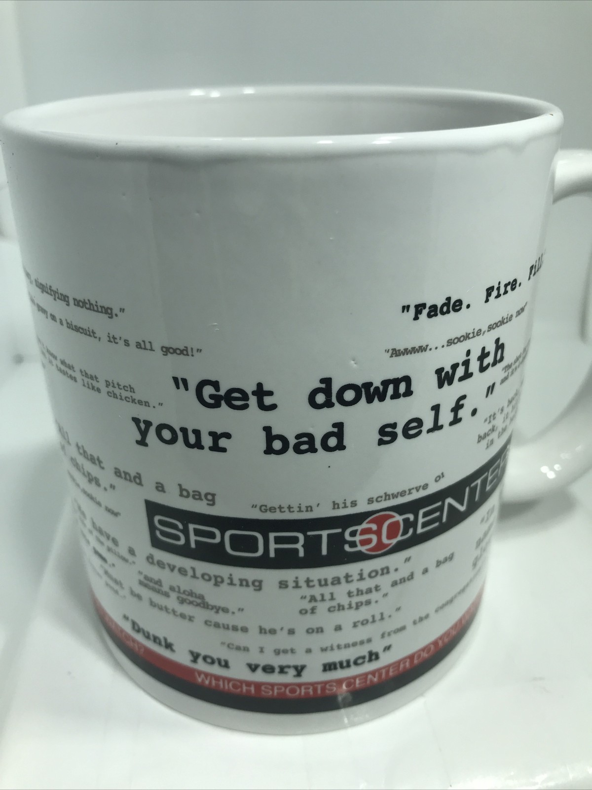 ESPN SPORTS CENTER MUG. ESPN SPORTS CENTER COFFEE MUG. VTG ESPN MUG. B412