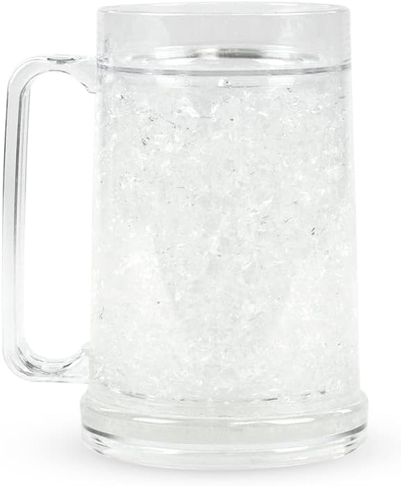 – Clear Mug, Frozen Mugs for Freezer, Double Walled Beer Mug, Freeze Cups for Dr