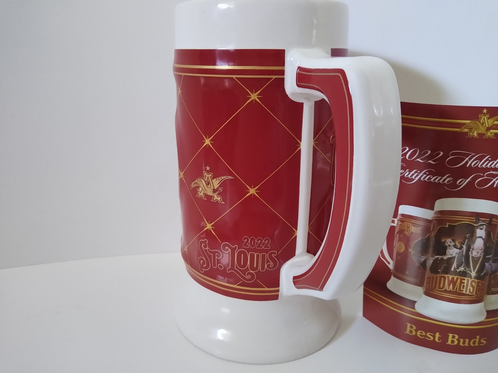 Budwesier Famous Friends 43rd Anniversary Edition Stein 2022 Great Shape!