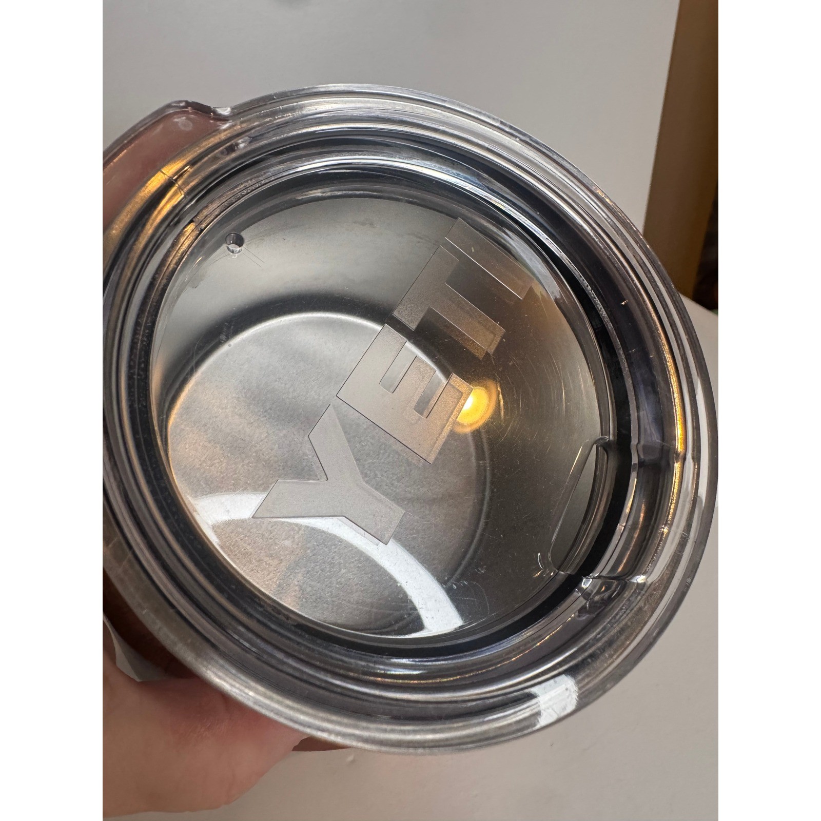 YETI Rambler 14 oz Mug White Stainless Steel Insulated Travel Coffee Mug Lid
