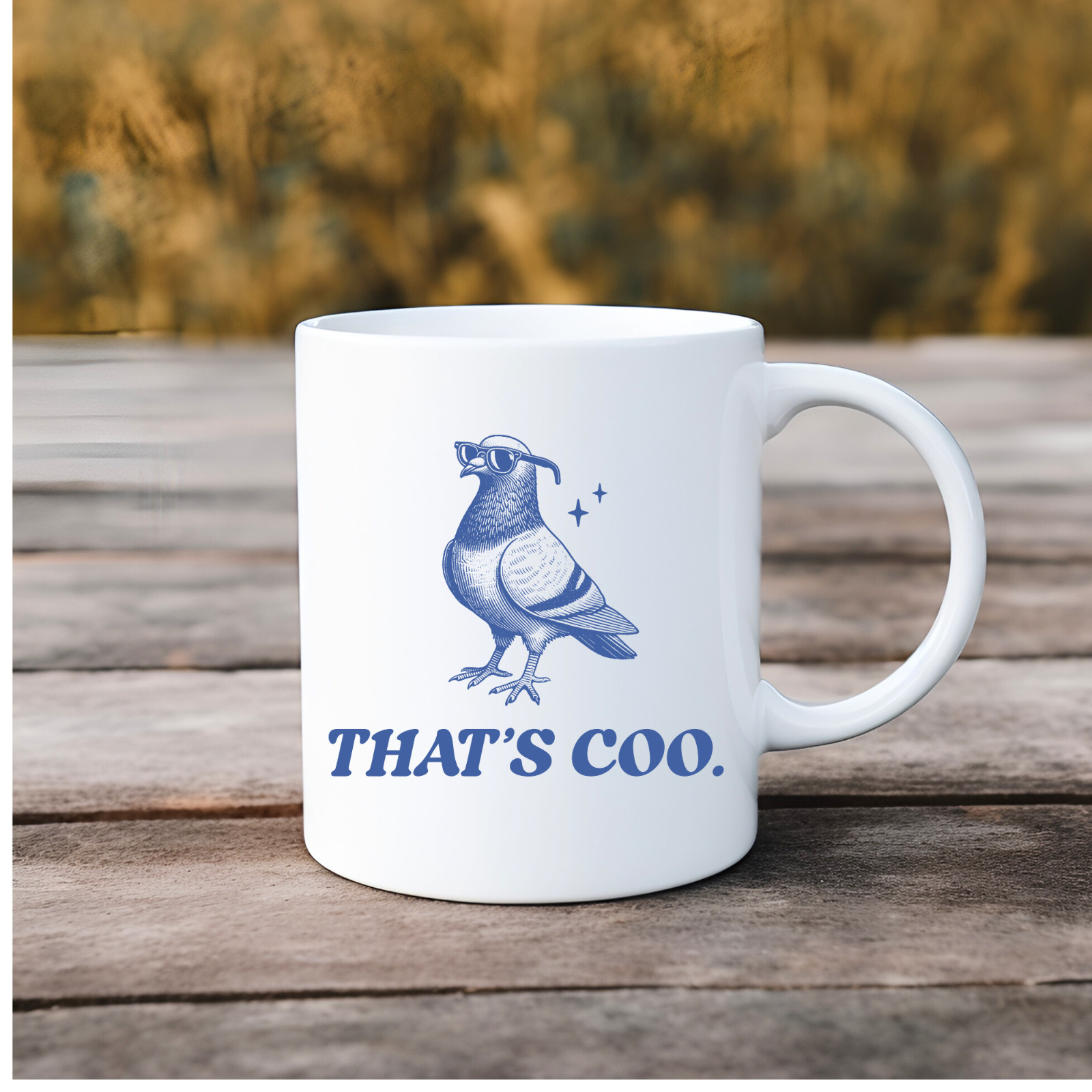 Thats Coo Pigeon Coffee Mug Funny Bird Pun Ceramic Cup Gift