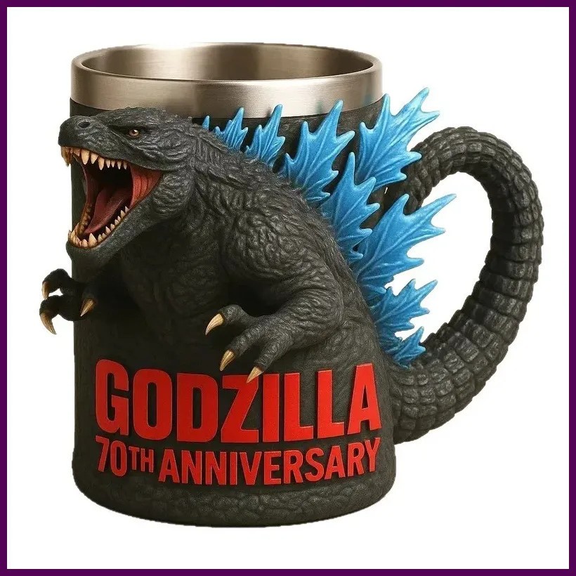 14cm New Godzilla 70th Anniversary3Dmug Godzilla 70th Anniversary Resin Mug