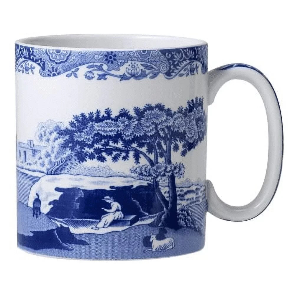 SPODE Blue Italian REPLACEMENT Coffee Mug 9oz ~ Royal Blue & White