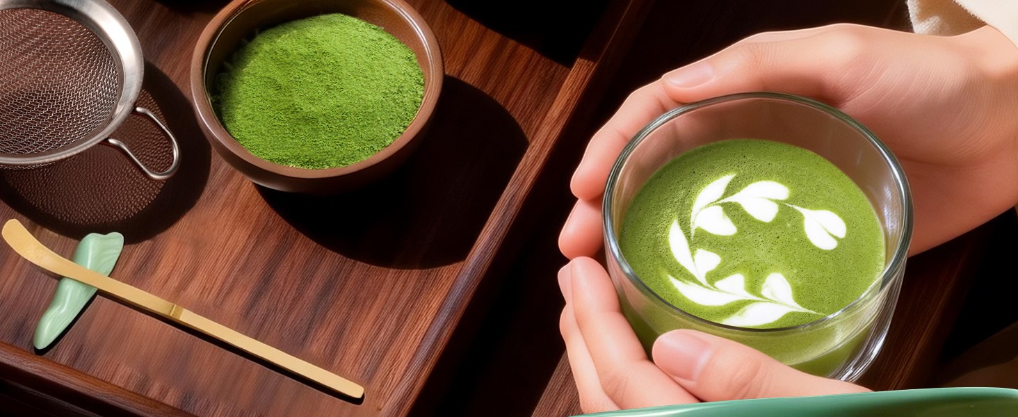 510mL Matcha Whisk Set: 8 Pcs plete Ceric Matcha Kit with Handcrafted