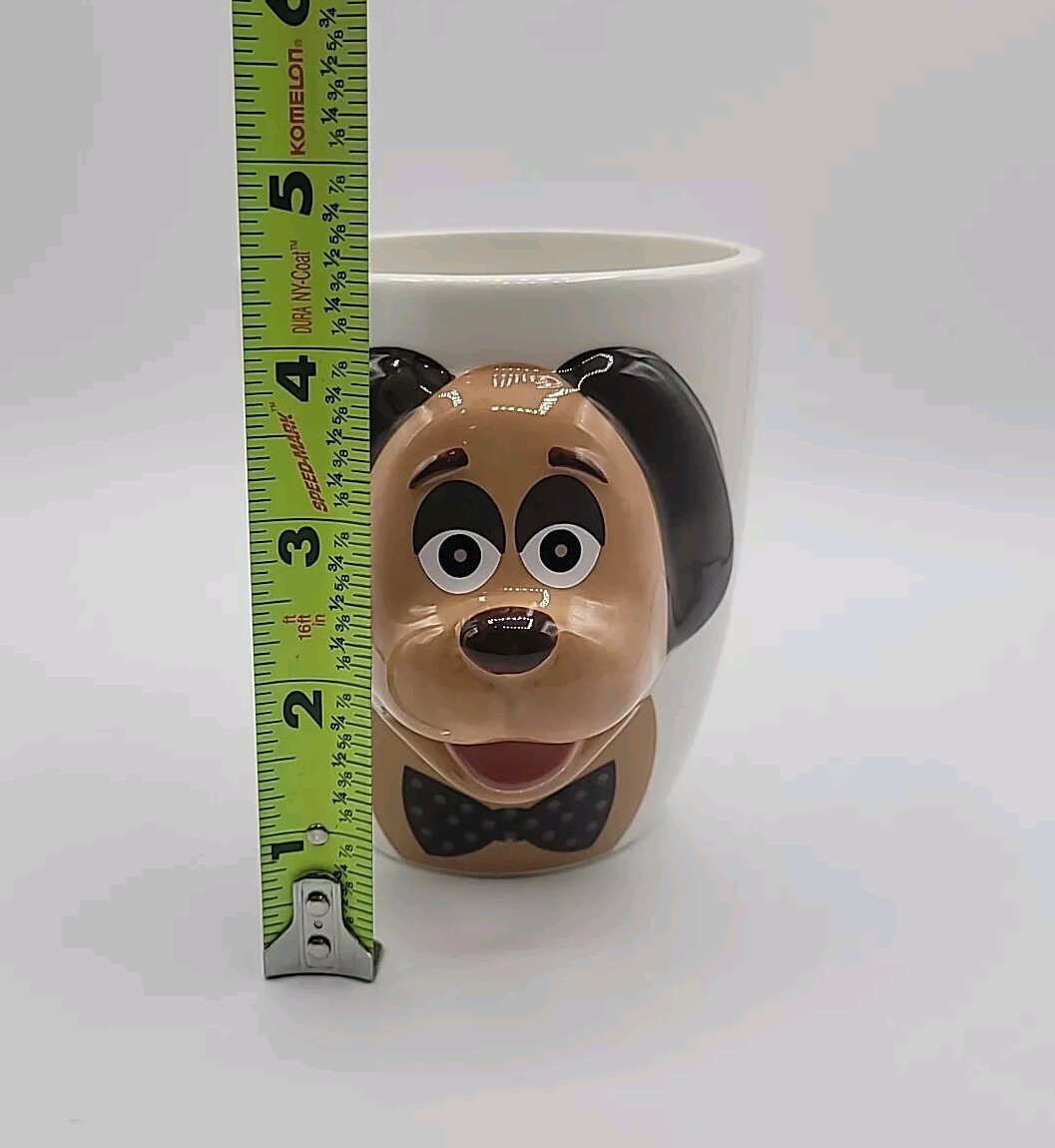 3D Buddy Dog Mug Temp Sensitive Cold Hot Color Changing Bow Tie/Eyes W/Box 16oz