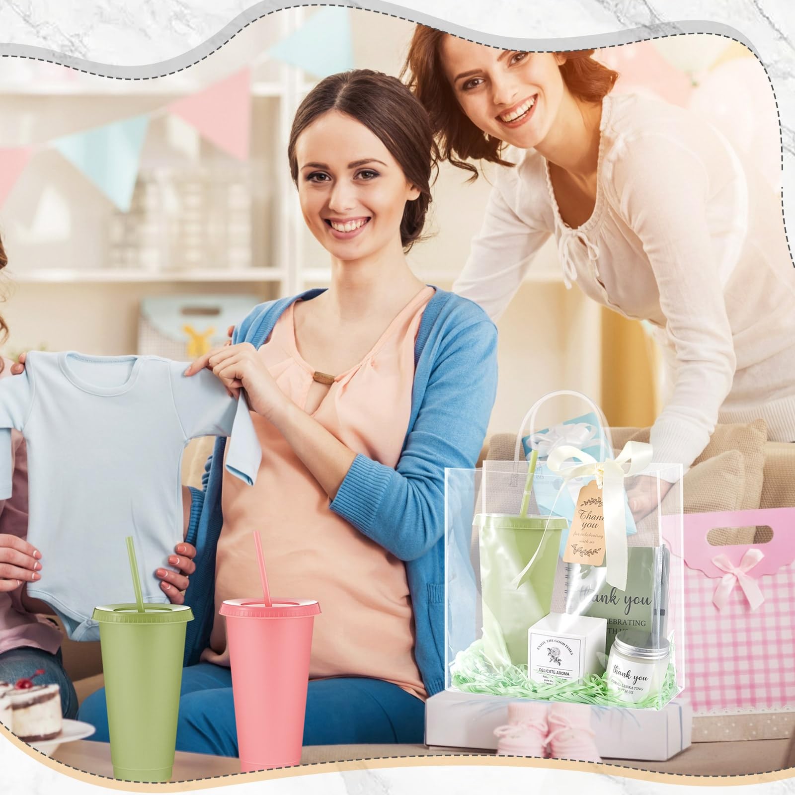 6 Sets New Parent Shower Prizes for Player Winners Adults Include Plastic Tum…