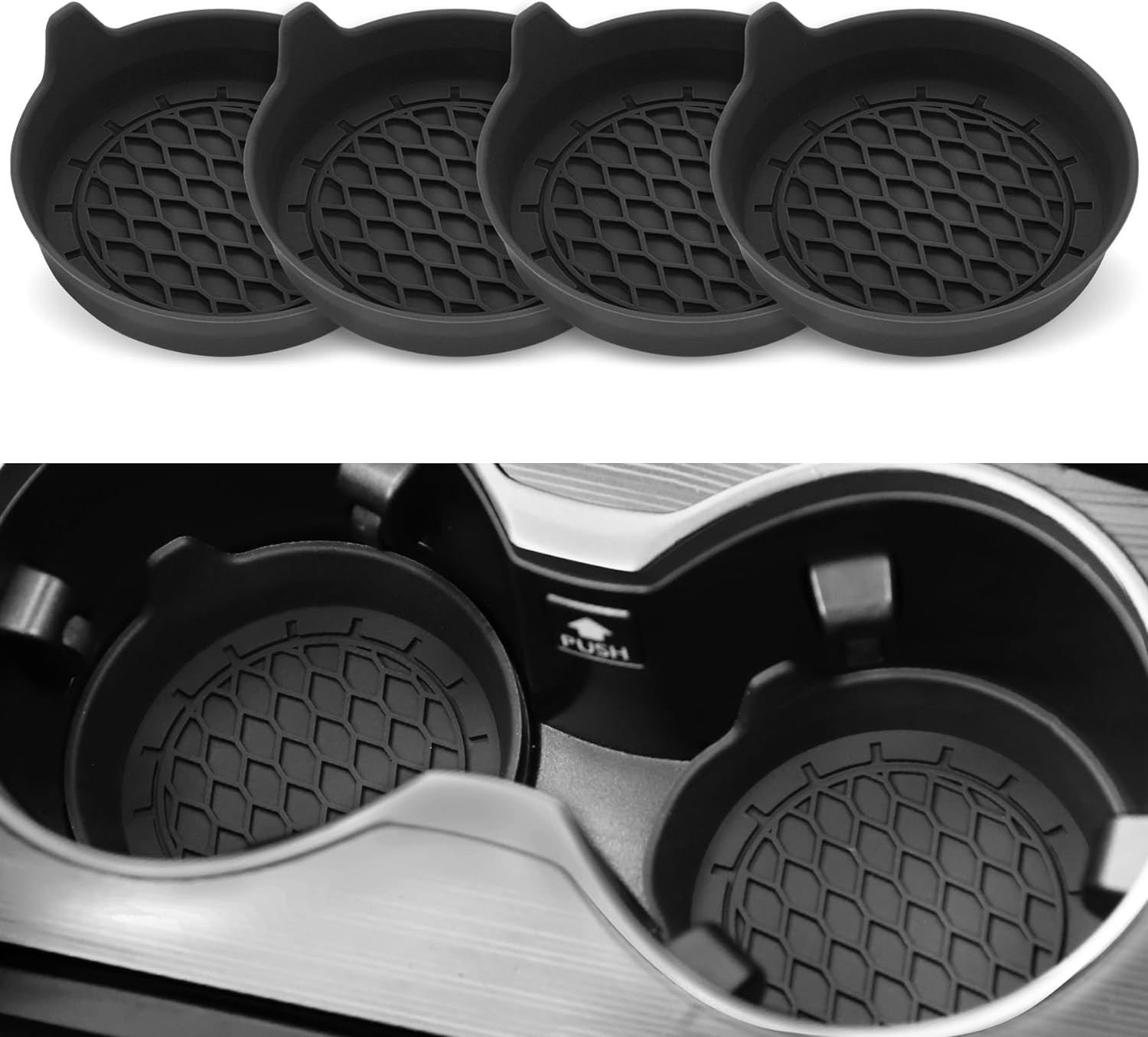 Car Cup Holder Coaster, Cup Holder Insert, Universal Non-Slip