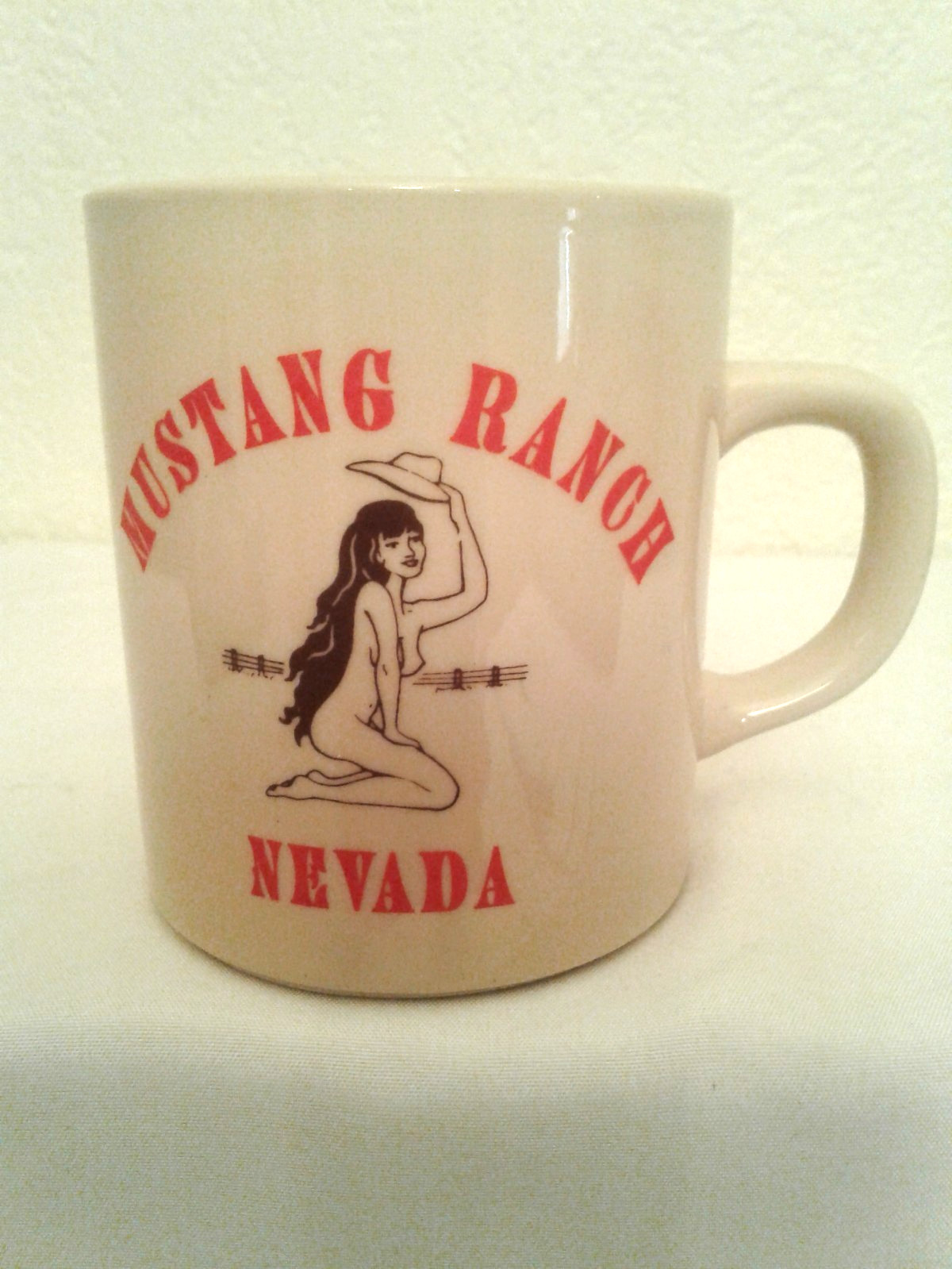 Coffee Mug, Diner Style Mug, “Mustang Ranch Nevada” Logo