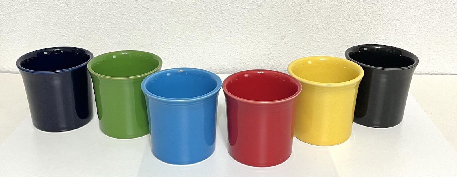Fiesta Ware Coffee Mugs O Ring Handle Various Colors (Set Of 6) Lot