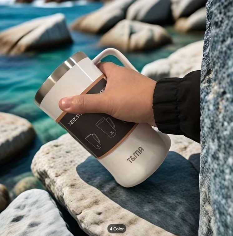 Coffee Mug 32oz Insulated Stainless Steel Double Walled Vacuum Sealed