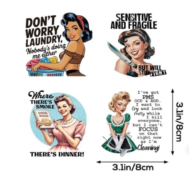 Retro Sarcastic Women Housewife Adult Humor | 16oz Beer Can Mug | 20 Designs