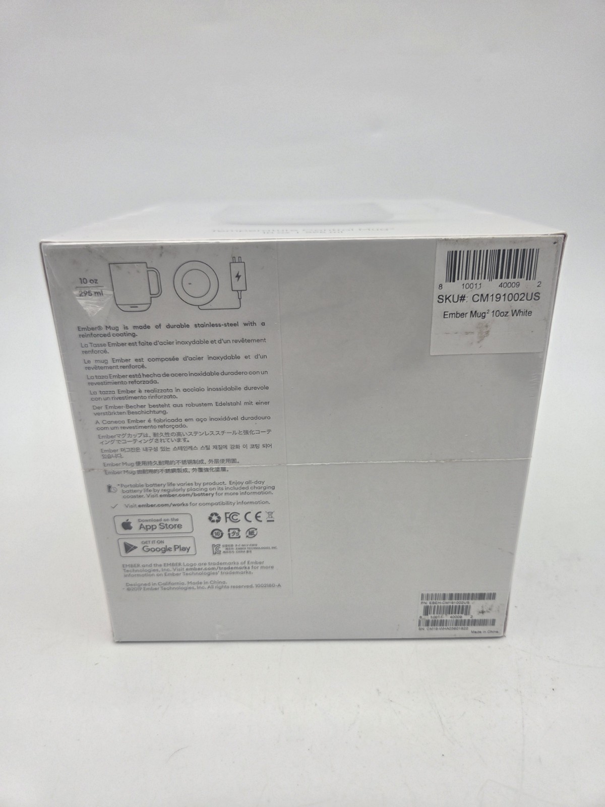 Ember – Temperature Control Mug2 – 10oz – White New Sealed