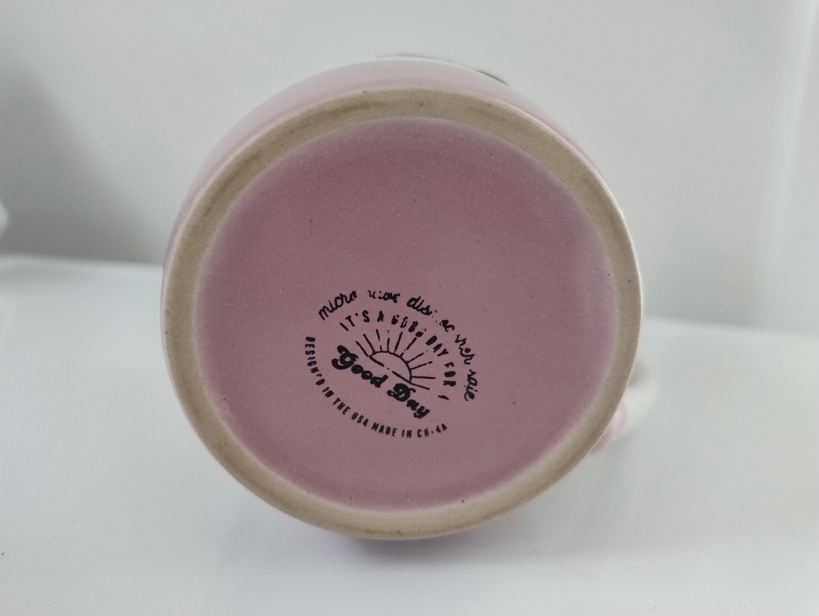 Good Day “We Are All In This Together” Ceramic Coffee Mug, White/Pink 16 fl oz