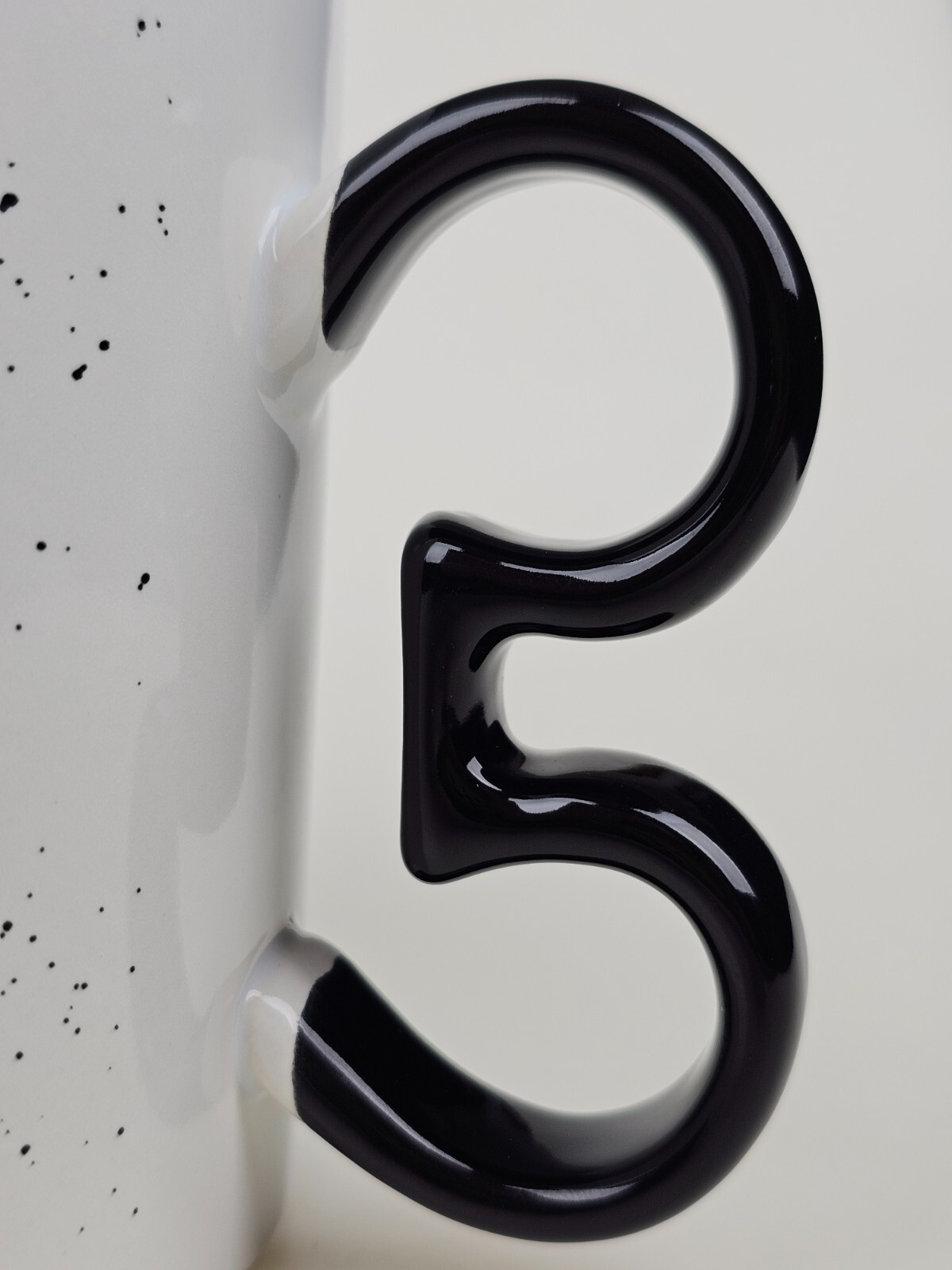 Mickey Mouse Ears Handle White with Black Speckles Disney 20 oz. Mug HAND WASH